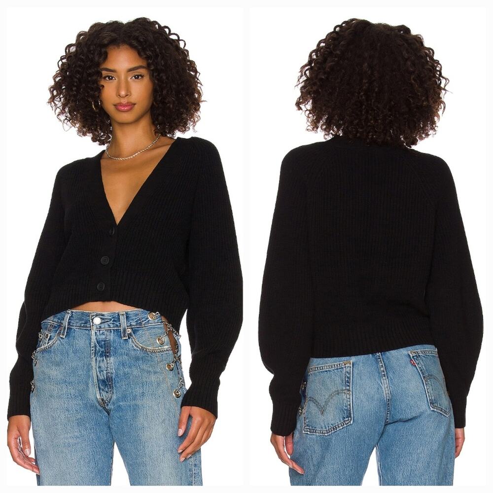 525 V-Neck Cardigan in Black